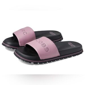 Marc Jacob’s purple/black spell out “The slide” sandals - EUR 41